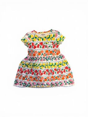 Mini Boden Girls' Fruit Print Cotton Dress - Multicolor